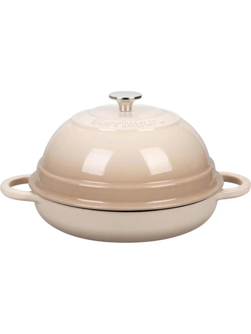 6 Quart Latte Cast Iron Enameled Dutch Oven Pot with Lid for Bread Baking Pan
